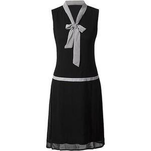 VIJIV Midi Roaring 20s Great Gatsby Dress, Women's Size S - Black/Grey
